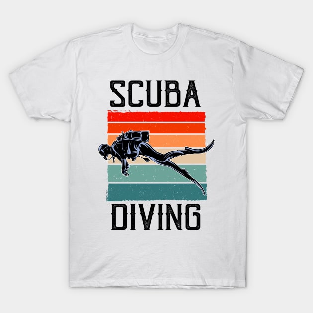 Diver Snorkeling Vintage Scuba Diving T-Shirt by Foxxy Merch